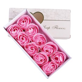 Zcargel Floral Scented Bath Soap 1/2/4 Boxs Valentines Day Soap Flower Gift Box Rose Petals Body Soap Gift Box for Women Mom Valentines Day Mothers Day Birthday Christmas Gifts(10 Flowers/Per Box)