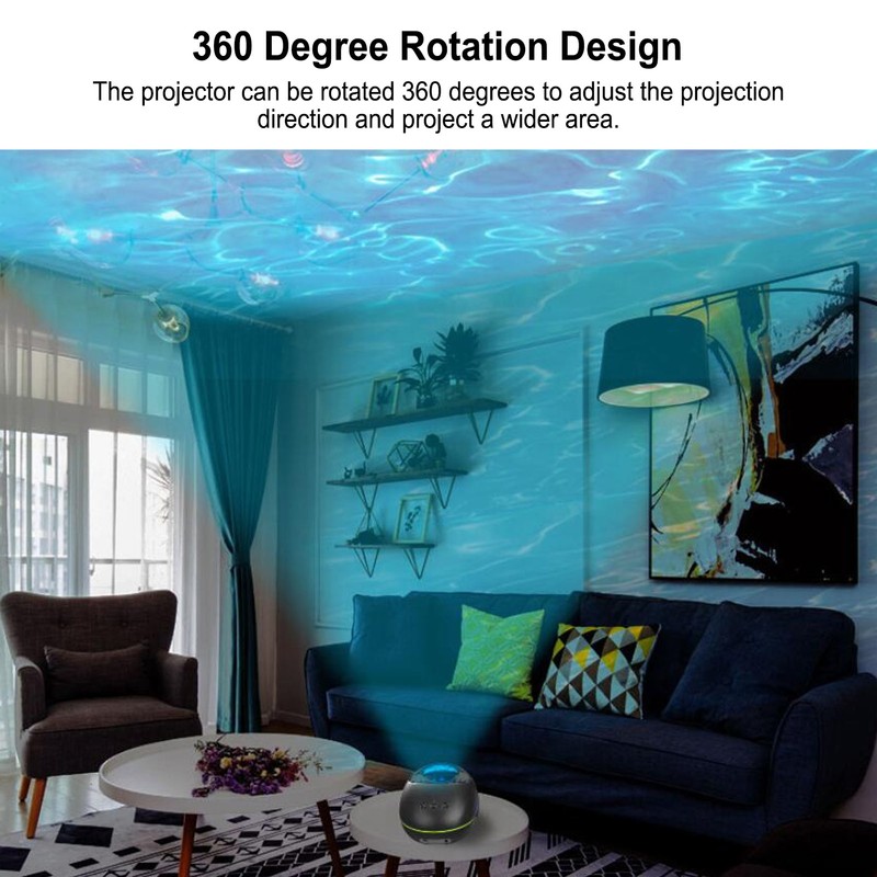 Star Projector RGB Remote Control 360° Rotating USB Charging with