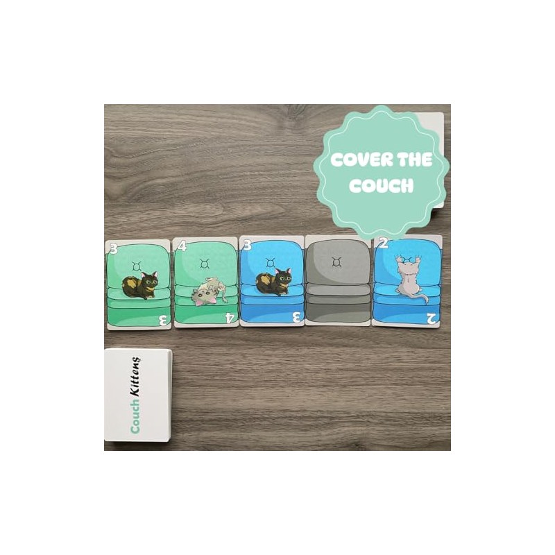 Couch Kittens Card Game- Quick and Easy 2 Player Game