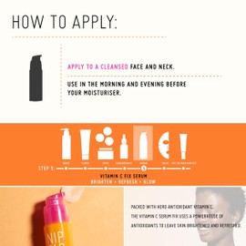 Nip + Fab Vitamin C Fix Serum for Face with Carrot Oil and Acai Berry Extract, Antioxidant for Skin Brightening and Toning, 50 ml