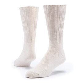 Maggie's Organic Merino Wool Allergy Crew Wellness Socks for Men & Women - One Pair Medium Size Natural M