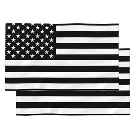 BMKJSSTR Black and White American Flag Hand Towel Set of 2 Soft Washcloth Face Towel for Bathroom Kitchen 28 * 14.5inch