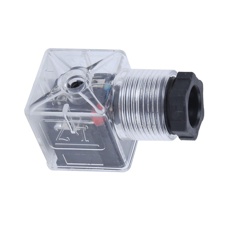 LiebeWH 5Pcs DC24V Solenoid Coil Plug, Transparent, Plastic, 5 Ports,