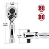 Powerbuilt Stubby Ratchet, Dual Head Ratchet, 1/4 Inch and 3/8