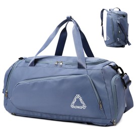 Suweir Women's 45L Sports Bag with Shoe Compartment, Wet Compartment, Waterproof Weekender Travel Gym Duffle Bag with Backpack, Swimming Bag, Sauna Bag, Training Bag for Travel, Fitness, Sports