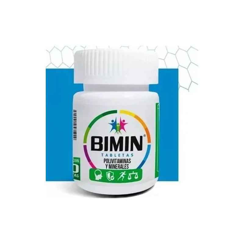Bimin Polivitaminas Minerales 100 Tab Sydenham Suplemento Sabor