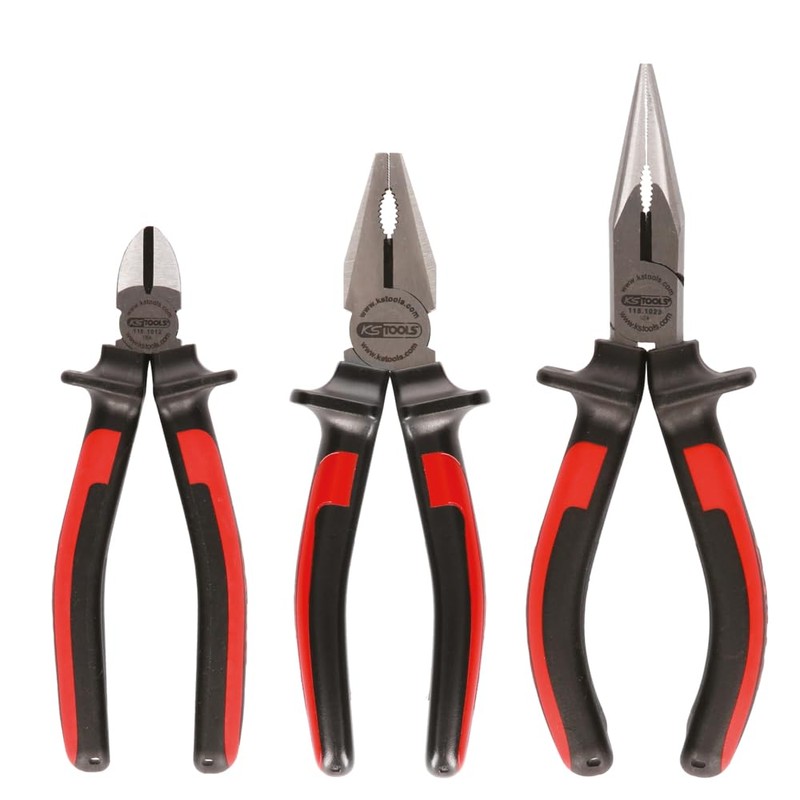 KS Tools 115.1010 ERGOTORQUE pliers set, 3 pcs, 160-200mm