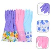 Baluue 3pairs Food Grade Gloves for Dishwashing Kitchen Cleaning Gloves