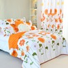 EVENHUG Orange Sunflowe Curtains Floral Window Curtain Panels Drapes for
