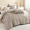 Litanika Super King Plus Comforter Light Coffee, 3 Pieces Tufted