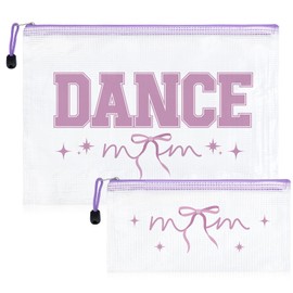SOIDRAM 2Pcs Dance Bag Girls Dance Makeup Bag Gifts Zipper Pouch Makeup Case Stuff Accessories Bags Bulk Portable Toiletry Bag Dance Competition