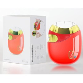  Meisence Electric Nail Clipper, Electric Nail Sharpener, Electric Nail Sharpener, Automatic Nail Care, Nail Clippers and Nail Polish, 2 Functions (Two-Stage Speed) One-touch