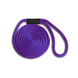 Mad Dog Solid Braid Nylon Dock Line  5/8" x 10' Floats / Non-Fading / USA Made  - PURPLE