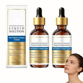 Antienvejecimiento De Péptidos, Solución Líquida Hidratante Suavizante, Suero Facial Reductor De Líneas Finas, Levantamiento Reafirmante Para Todo Tipo De Piel, Facial Iluminadora, (2PCS)