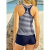 Aleumdr Athletic Modest Bathing Suits Racerback Tank Tops Swimwear 3
