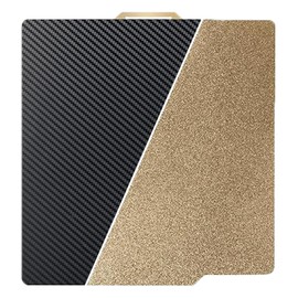 RETUXEP 3D Printer PET+PEI Build Plate 257x257mm for Bambu Lab x1 P1P 3D Printer, Smooth Carbon Fiber PET+Textured PEI Spring Steel Build Plate,Double Sided Flexible Sheet Removable Platform