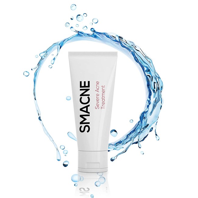 SMACNE Severe Treatment Cream for Cystic Acne, Severe Acne, and Acne Spot Treatment with Benzoyl Peroxide (10%), Tea Tree Oil, and Glycolic Acid - 1oz.