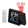 Lacrosse Technology WT552-BLA Radio-Controlled Alarm Clock with Red Projection, LCD
