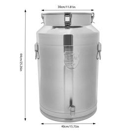 DUTTIETY 76L/20.08Gal Milk Can with Faucet, Heavy Duty Milk Jug Milk Bucket Transport Container Wine Pail Bucket Bottle Stainless Steel with Sealed Lid for Milk and Wine Liquid Storage