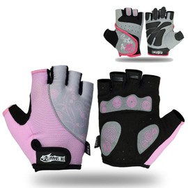 Weight Lifting Gloves for Women Gym gloves with Support for Workout Training gloves Cycling Ladies for Women with Palm Grip Exercise Fitness, Hanging, Pull ups Bike Half Finger Bicycle