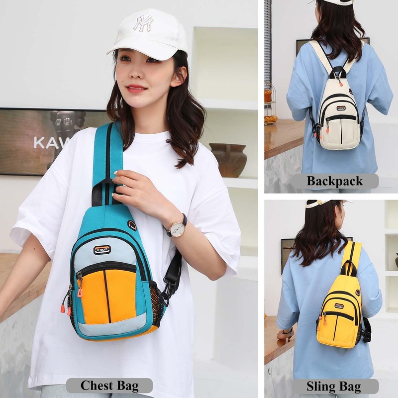 Semikk Small Sling Bag Crossbody Backpack for Men Women Sling