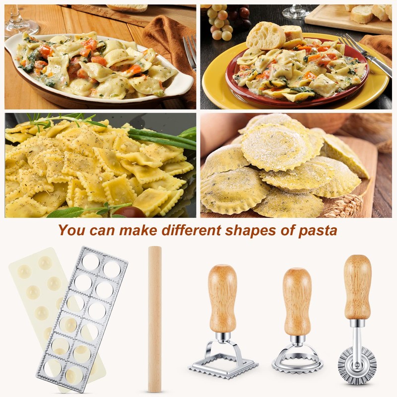 Geetery 5 Pcs Ravioli Mold Set 2 Inch Squares Ravioli