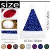 Santa Hat Christmas Hats for Kids and Adults,Shiny Sequin Xmas