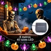 2 Piezas luces led Halloween,16 m x 80 luces LED,calabaza,araña,murciélago