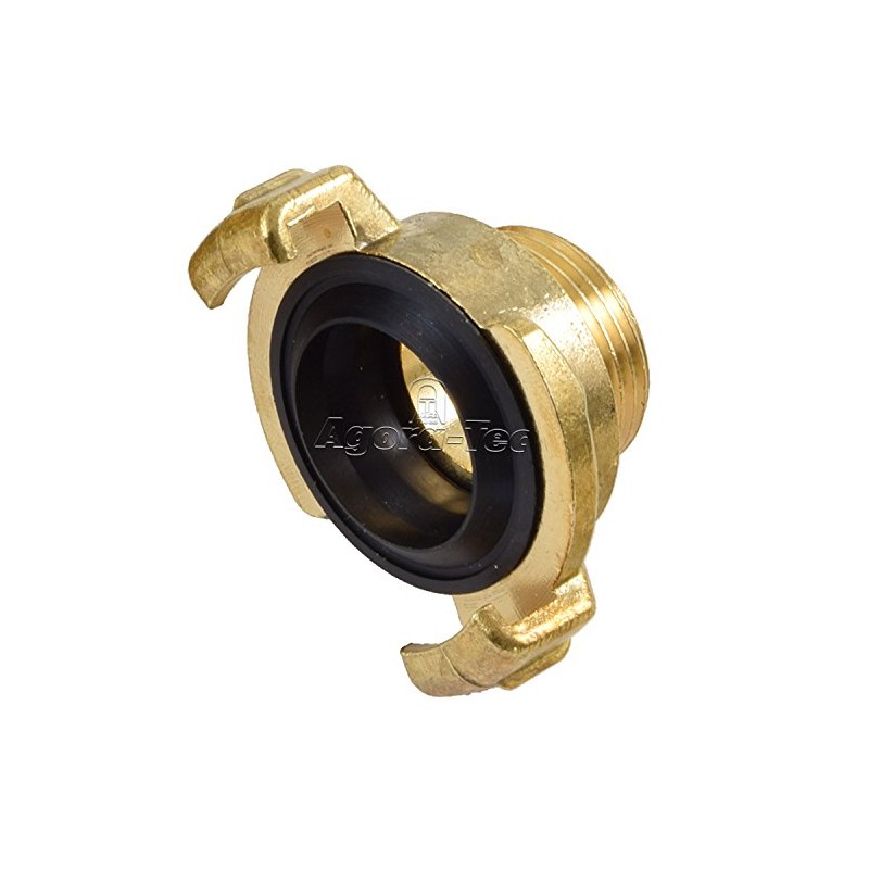 Agora-Tec Brass Quick Coupling with 3/4 Inch (26.4 mm) Male