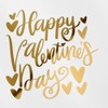 Decal Stickers of Happy Valentines Day (Metallic Gold) (Set of