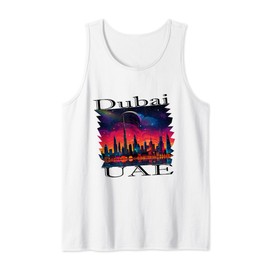 Dubai UAE Skyline Burj Khalifa Skyscraper Dubai Holidays Tank Top