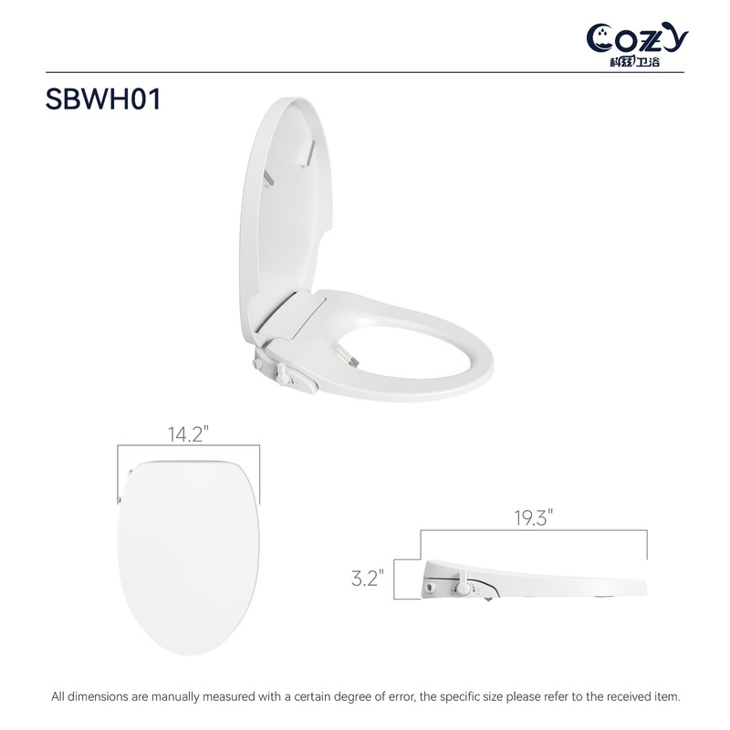 COZY Smart Bidet, Built-In Occupancy Sensor SBWHO1
