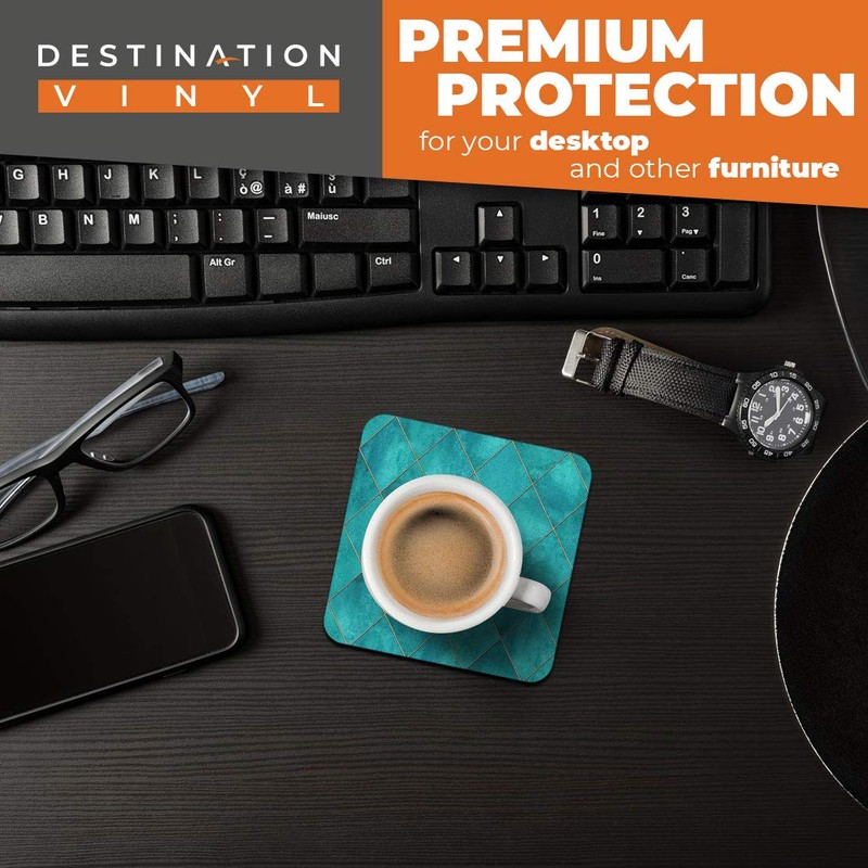 Great Coasters (Set of 2) Square/Glossy Quality Coasters/Tabletop Protection for