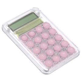 PATIKIL Desktop Calculator, Large 8 Digit LCD Display Mini Pocket Portable Desk Calculator Standard Function for Home Office Style 1, Pink