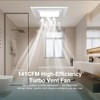 Bathroom Exhaust Fan with Light, 141 CFM Vent Fans, 3CCT