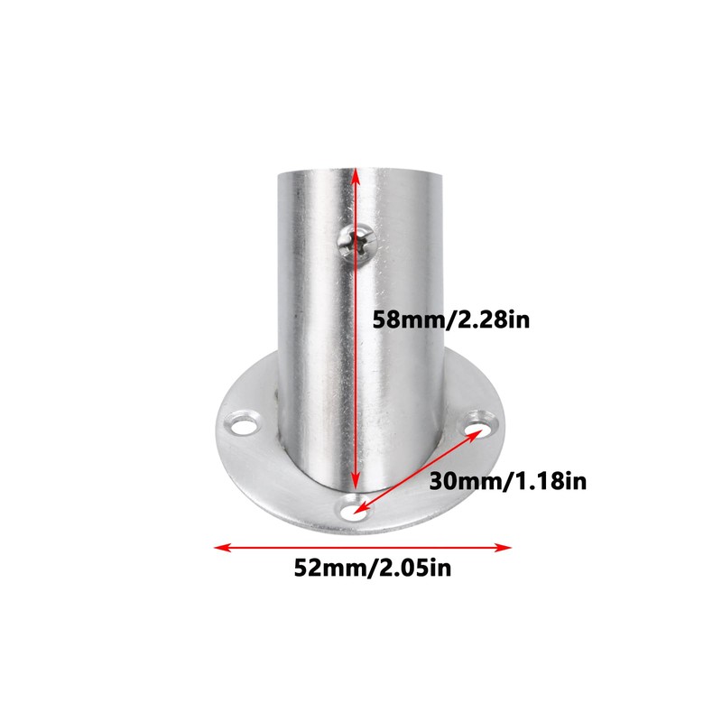 Antrader Adjustable Socket Bracket Support Holder,Closet Pole Socket Set Wardrobe