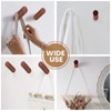 evory 5 Pack Wood Wall Hooks, Rustic Wooden Coat Hooks