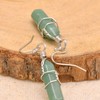Joseph Brothers Natural Aventurine Wire Wrapped Point Crystal Earrings for