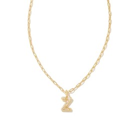 Kendra Scott Crystal Letter Z Short Pendant Necklace, 14k Gold-Plated Brass, Fashion Jewelry for Women