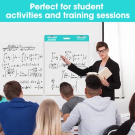 SHARBDA SHARBDA Sticky Easel Pad, 25 in x 30 in,Flip Chart Paper,Sticky Chart Paper for Teachers, Large Self-Stick Easel Paper,Super Sticky & Bleed-Resistant,30 Sheets/Pad,2 Pads