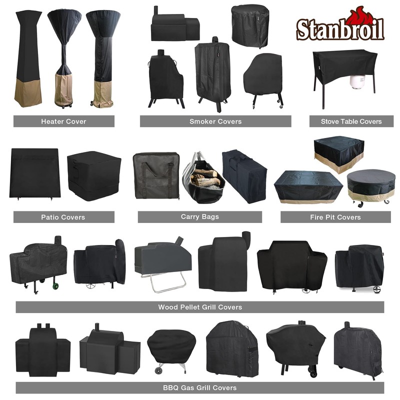 Stanbroil 50'' Fire Pit Cover - Waterproof Heavy Duty Patio
