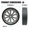 Sutmorly 7 inch Front Wheel Assembly for Most Walk-Behind Mowers,