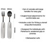 Aidapt Adaptive Large Handled Fork and Spoon Set Utensils with