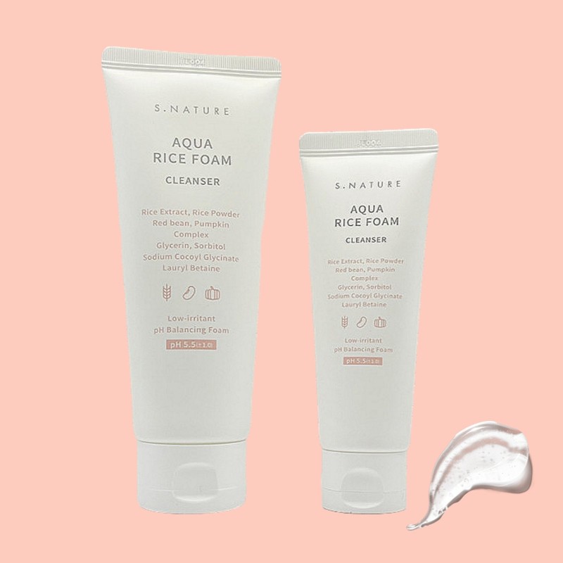 S-Nature Aqua Rice Mildly Acidic Cleansing Foam 160ml / 에스네이처