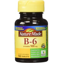 Nature Made Vitamin B-6 100 Mg, Tablets, 100-Count (Pack of 2)