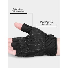 INBIKE Cycling Gloves Men's Half Finger MTB Gloves Mountain Bike Summer Short Road Bike Cycling Gloves Fingerless Clothing Men Women Black L