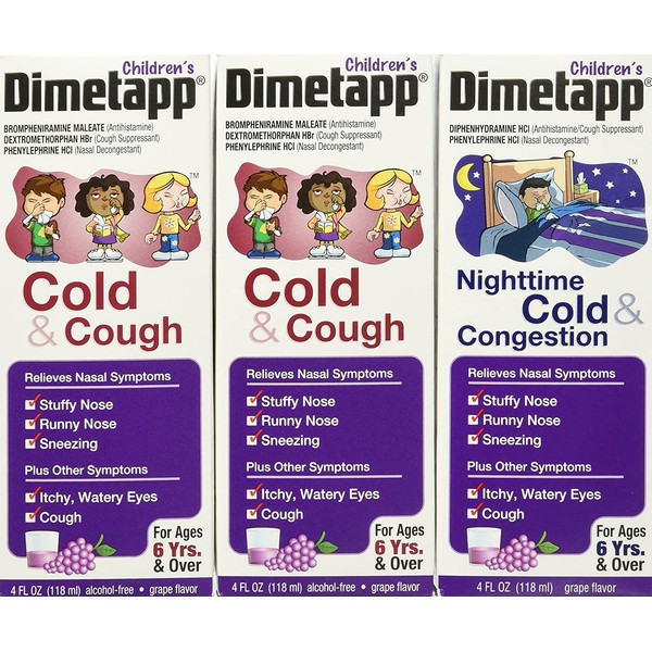 Children's Dimetapp Cold & Cough/Congestion 2 pack + Day/Night Value 1 Pack