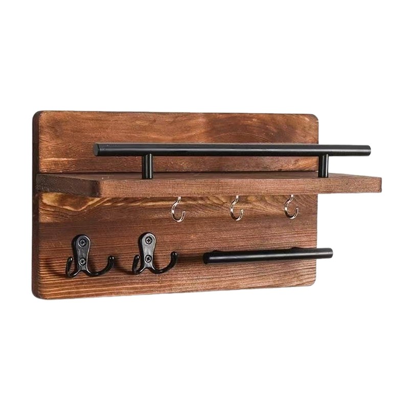 Aegistus Key Holder for Wall Decorative with 5 Key Hooks,