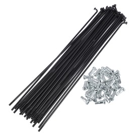 RATCHROLL 1 Set Universal Bicycle Spokes 13G 193mm Length Bike Wheel Spokes Nipple Black 45 Steel