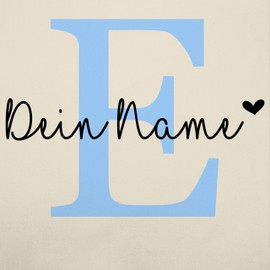 Geschenk mit Namen personalisiert by Shirtracer - Apron - and Initials - Customisable Name Letter Heart, 5 natural white